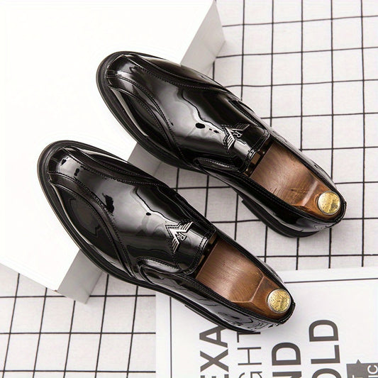 Women's PU Leather Slip On Soft Sole Oxfords