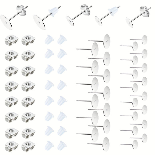 450PCS Stainless Steel Earring Posts for DIY Jewelry Making