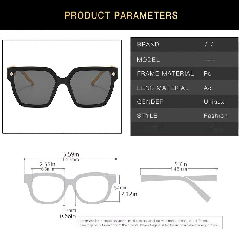 Oversized Square Sunglasses for Women Large Frame UV Protection Glasses