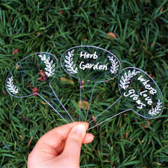 Acrylic Plant Markers Transparent Plant Cards Multifunctional Plant Labels