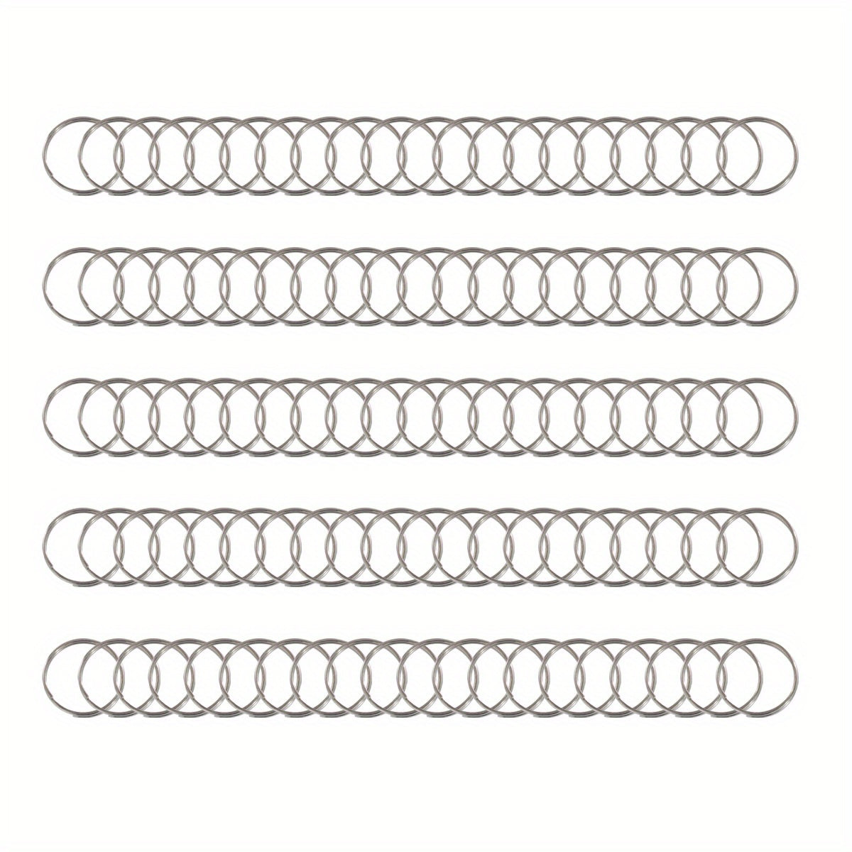 20 50 100pcs Silver Keychain DIY Key Ring Jewelry Accessories Split Ring