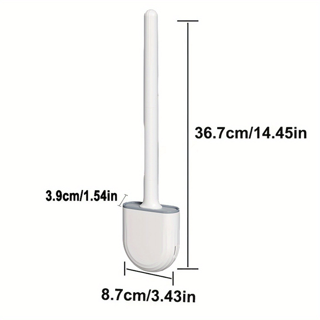 Soft Rubber Toilet Brush With Removable Handle - Effortless Cleaning Tool