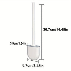 Soft Rubber Toilet Brush With Removable Handle - Effortless Cleaning Tool