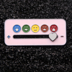 Smiley Face Mood Brooch Emotional Expression Enamel Pin
