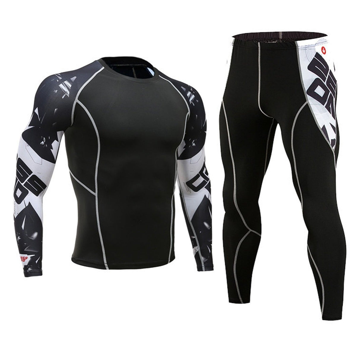 Men's Quick Drying Compression Fitness Suit for Running Training