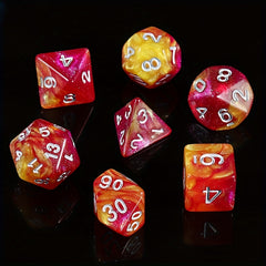7pcs Starry Sky Milky Way Dice Set for Table Game