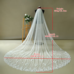 Bridal Veil Wedding Veil with Cathedral Train Nylon V293