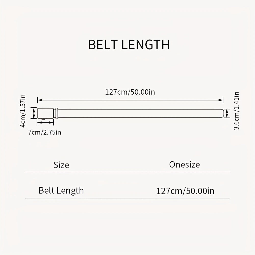 Men's Stripe Pattern Nylon Webbing Belt with Auto Slip Buckle