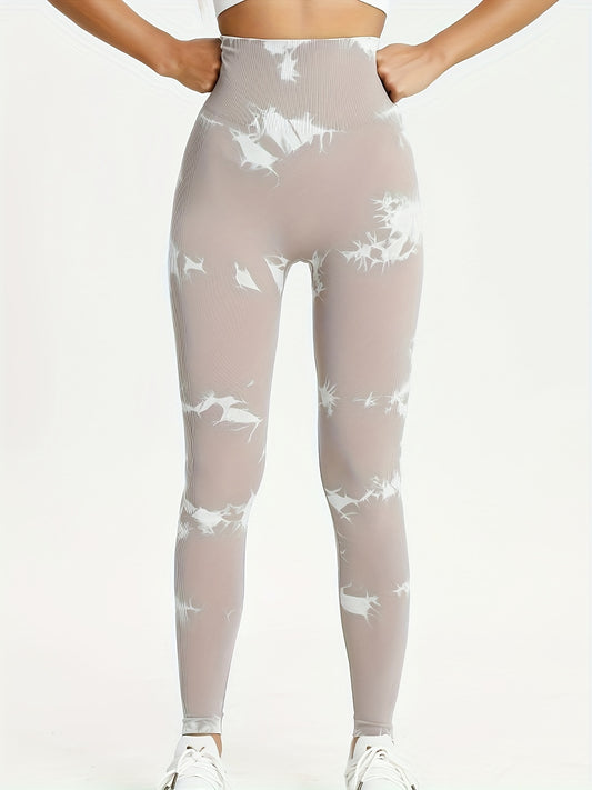 Tie Dye High Waist Yoga Leggings Tummy Control Slimming Pants