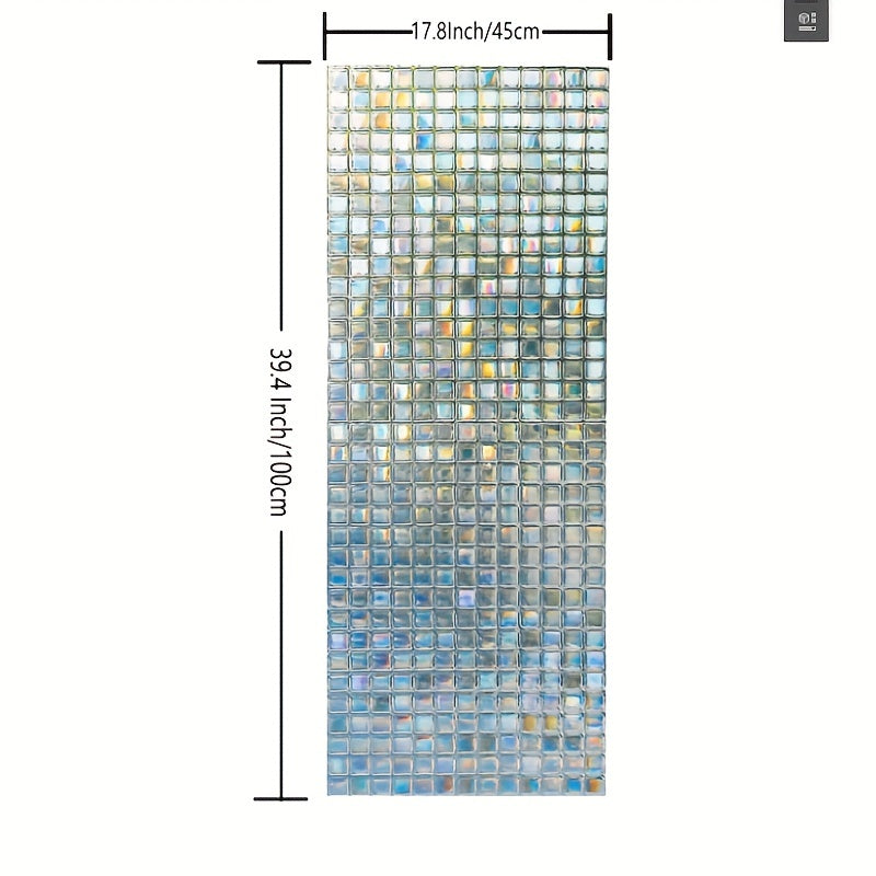 Privacy Window Film Stained Glass Rainbow Decorative Vinyl UV Blocking