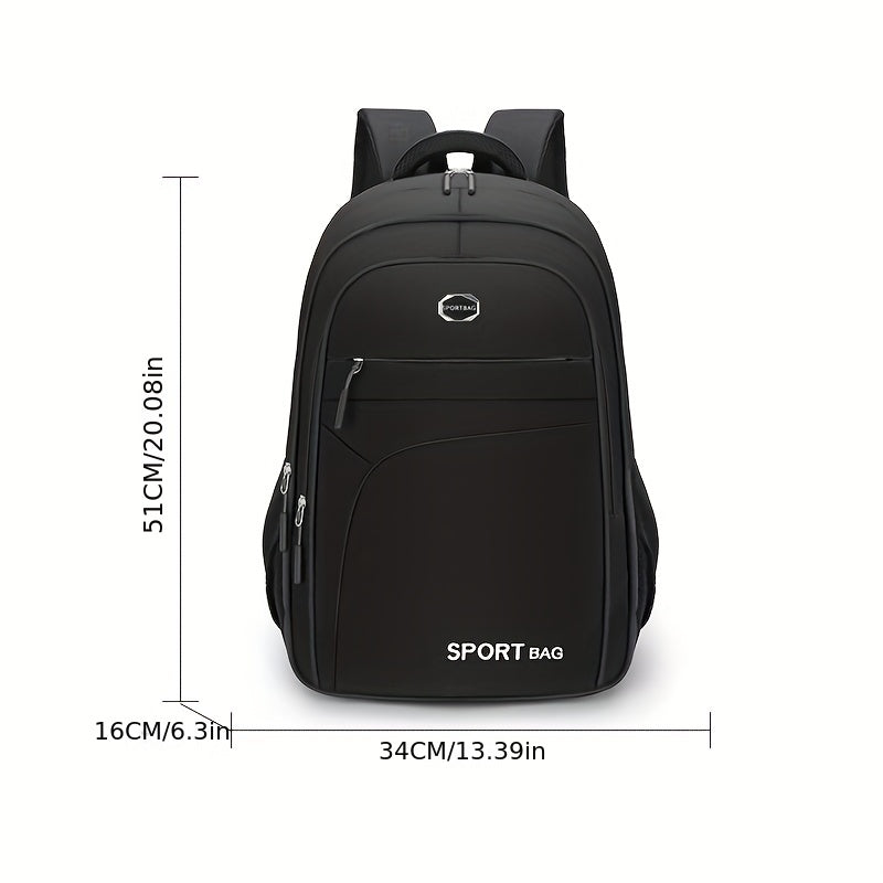 Large Capacity Men's Backpack Student Schoolbag Waterproof Travel Bag