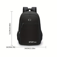 Large Capacity Men's Backpack Student Schoolbag Waterproof Travel Bag