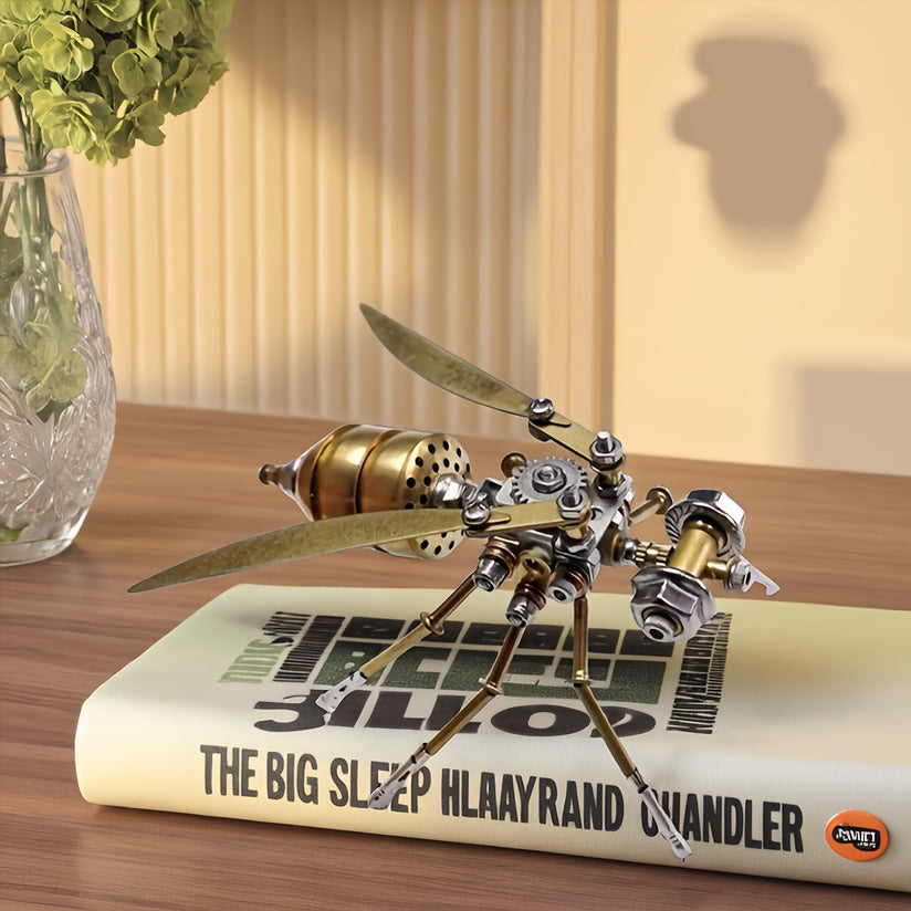 Steampunk Bumblebee Metal Puzzle DIY Assembly Model Kit Golden Insect