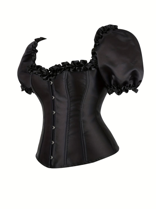 Ruffle Corset Bustier Tummy Control Body Shaper