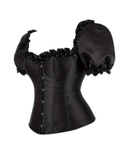 Ruffle Corset Bustier Tummy Control Body Shaper