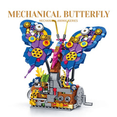 Mechanical Butterfly Model Building Set with Stand ABS Material