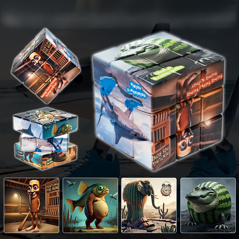Fun Puzzle Cube Cartoon Peripheral Device Three Dimensional Cube
