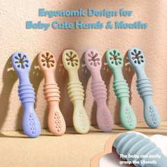 6 Pcs Baby Licking Spoon Set for Feeding Training