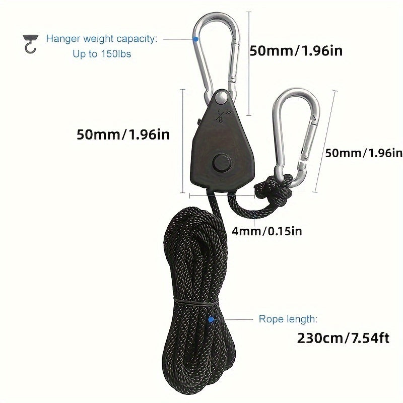 Adjustable Rope Hanger for Tent Fan Grow Plants Outdoor Camping