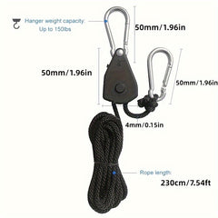 Adjustable Rope Hanger for Tent Fan Grow Plants Outdoor Camping