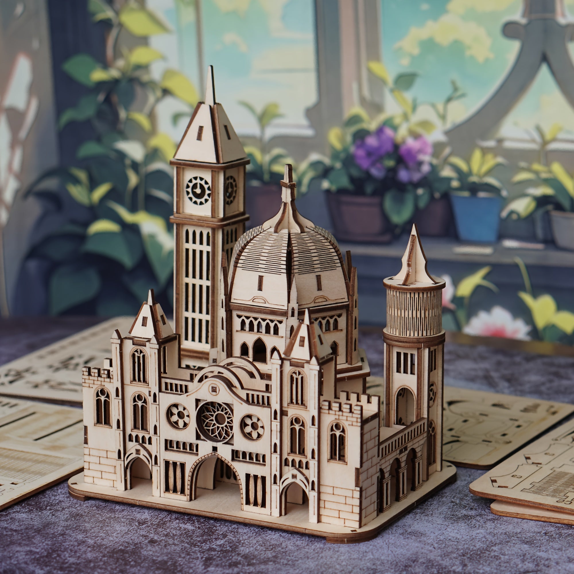 3D Wooden Castle Puzzle Kit Architecture Gift Thanksgiving Christmas