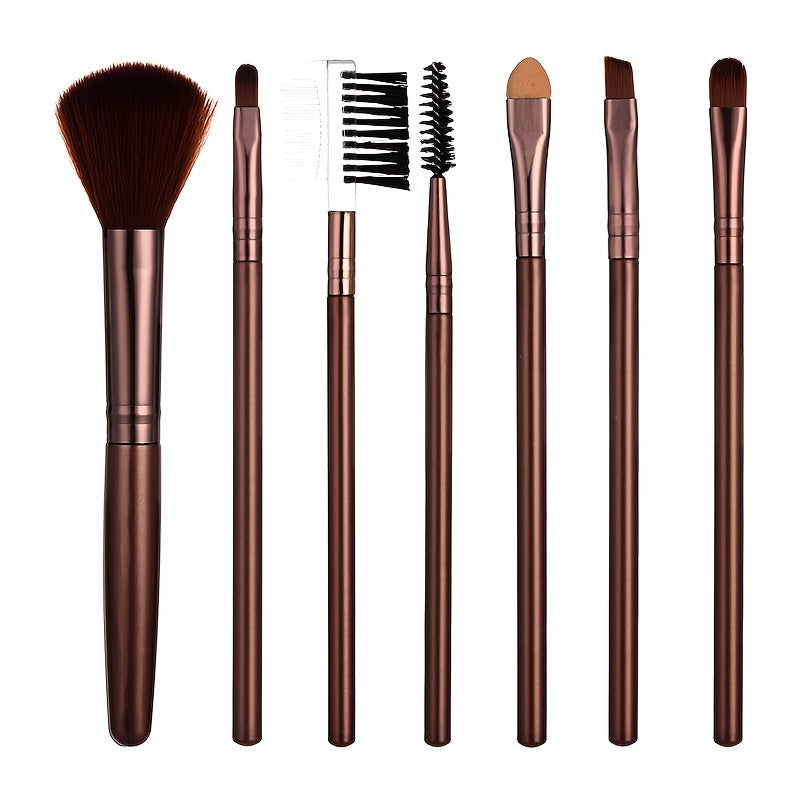 7pcs Portable Makeup Brush Set for Women - Ideal Gift for Her