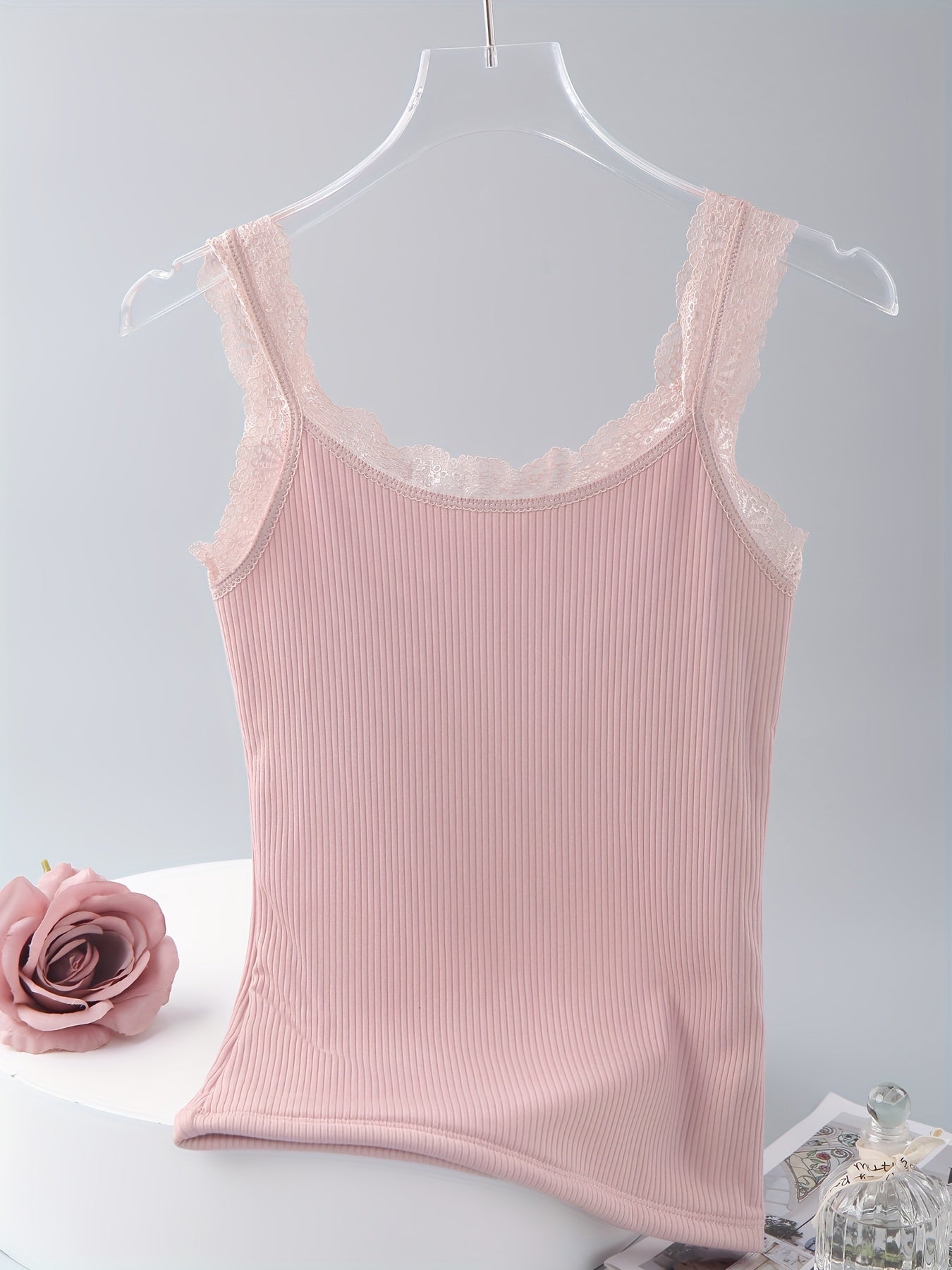Lace Trim Thermal Underwear Top Women's Lingerie