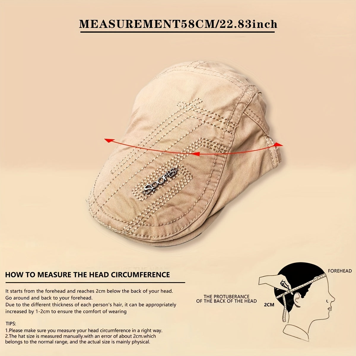 Men's Women's Metal Alphabet Label Beret British Summer Peaked Cap
