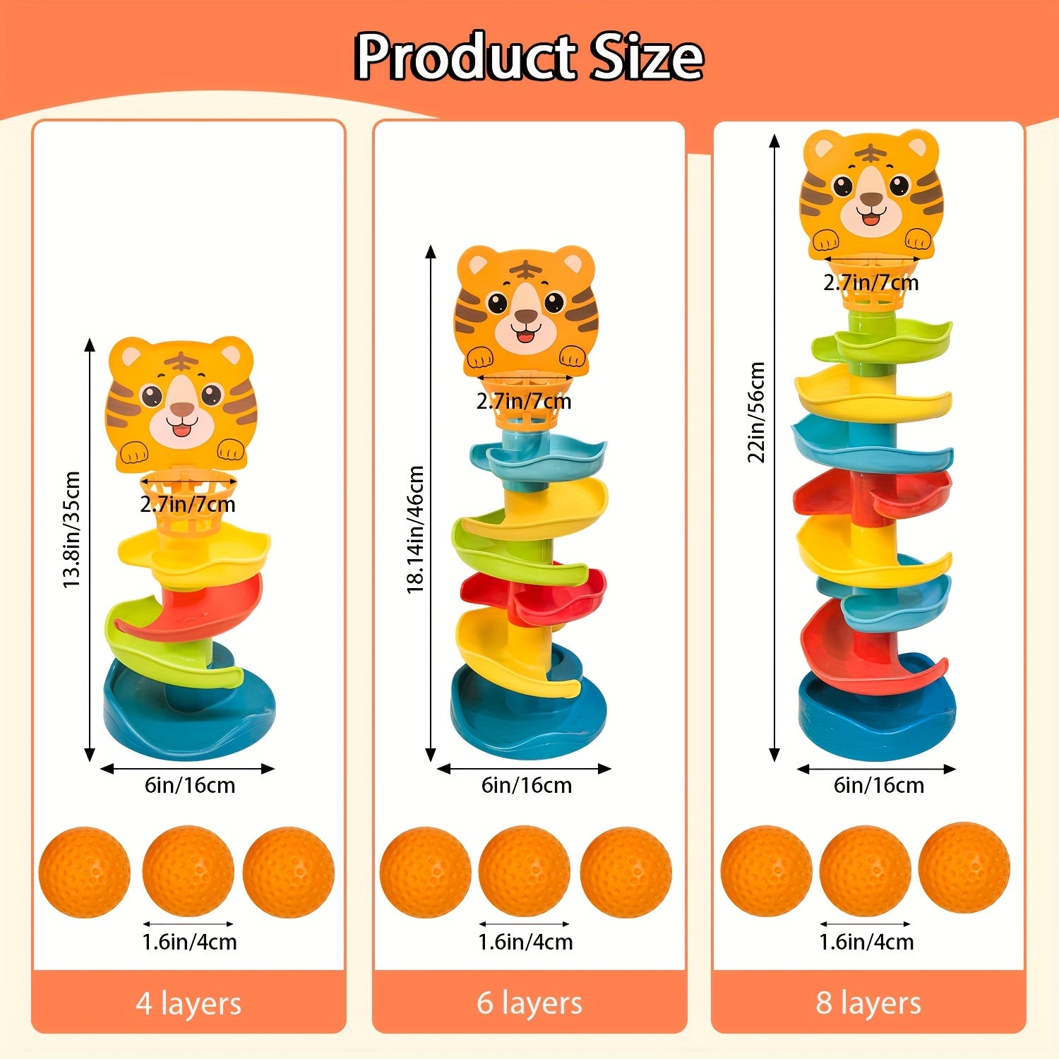 Interactive Ball Tower for Kids Educational Toy with Rolling Balls