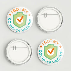 9 Pcs COVID 19 Vaccine Buttons For Men's Women's Brooches