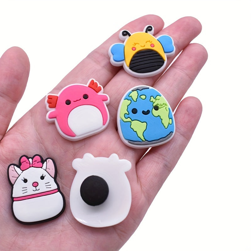 41pcs Cartoon Pig Shoe Charms For Bubble Sandals PVC Shoe Decorations