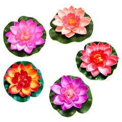 Realistic Artificial Lotus Flowers for Pond Pool Aquarium Decoration