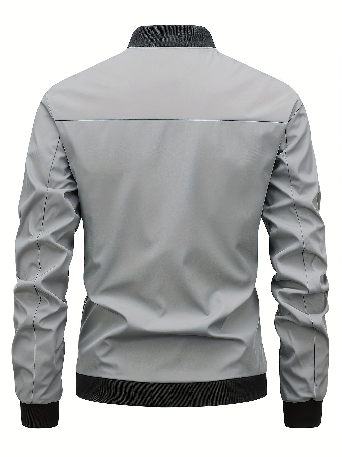 Men's Zip Up Casual Jacket for Spring Fall