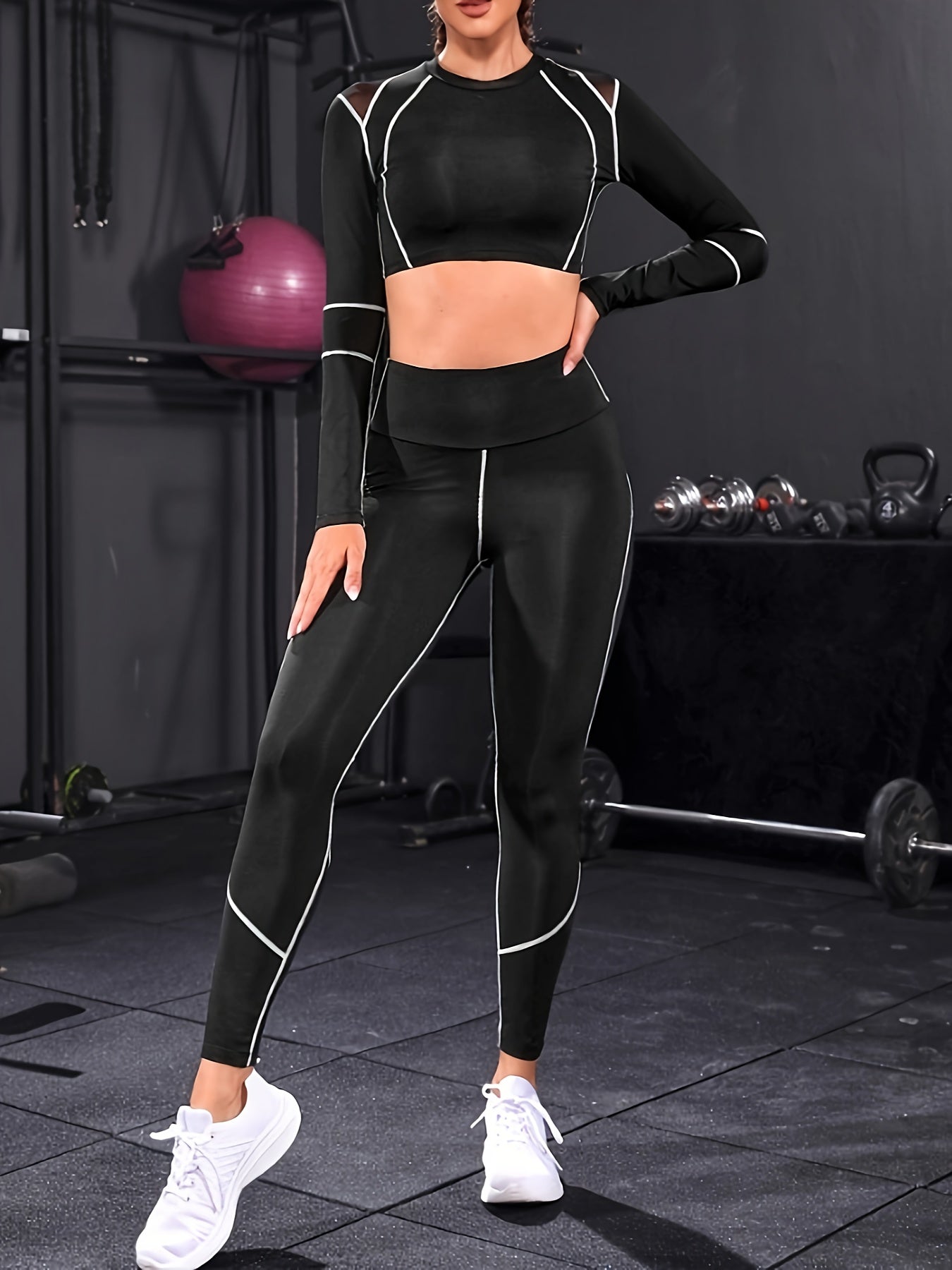 Yoga Crop Top & Running Leggings Set | Activewear for Women