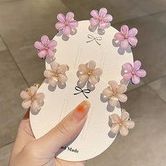 5pcs Mini Flower Hairpin Hair Clips for Girls