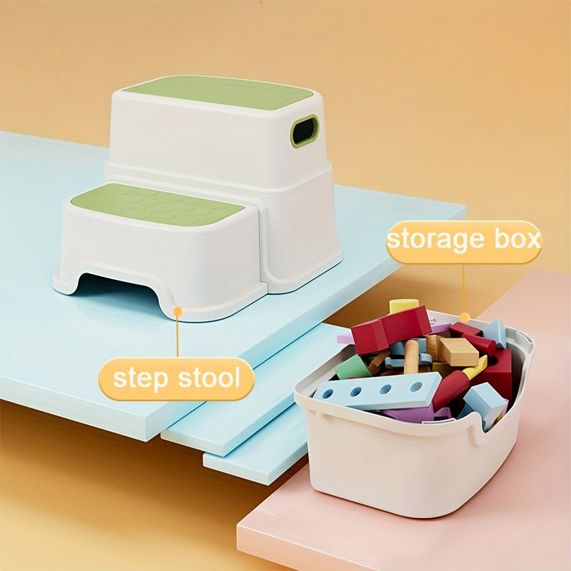 Anti Slip 2 Step Stool for Toilet Potty Training Bathroom Safe