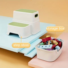 Anti Slip 2 Step Stool for Toilet Potty Training Bathroom Safe