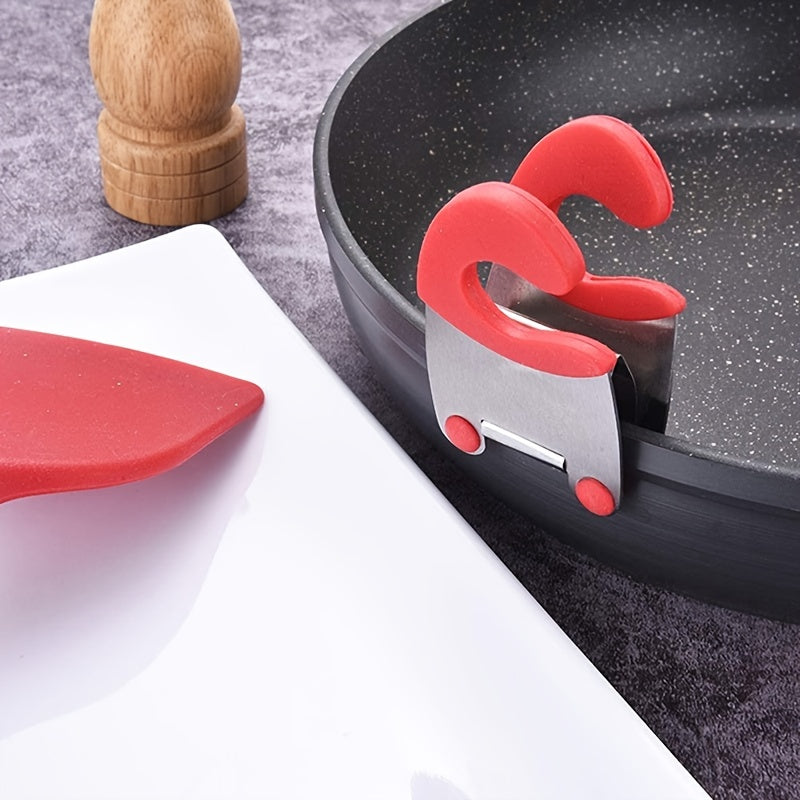 Stainless Steel Pot Spoon Holder with Silicone Grip