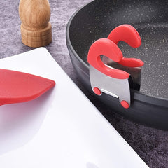 Stainless Steel Pot Spoon Holder with Silicone Grip