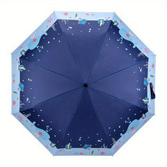 Kids Folding Umbrella Cartoon Print UV Protection Umbrella