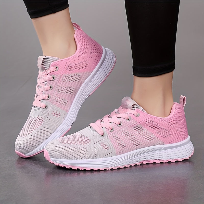 Women's Knit Weaving Running Shoes Non slip Outdoor Casual Sneakers