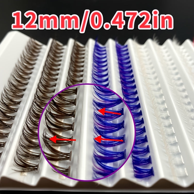 200pcs Cluster Lashes Individual Eyelashes Extension Natural Soft Fans DIY Lash
