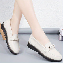 Women's Metal Decor Flat Shoes Comfortable Slip On Anti-Skid Shoes