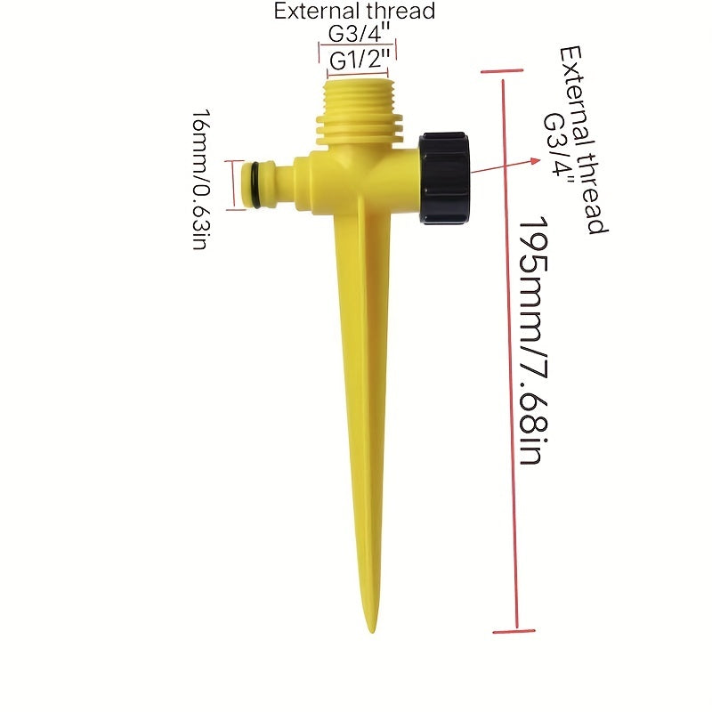 Adjustable Spiked Rocker Impact Sprinkler Garden Agriculture Watering Nozzle
