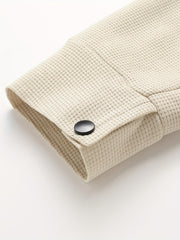 Men's Warm Fleece Hooded Jacket - Casual Medium Stretch Coat