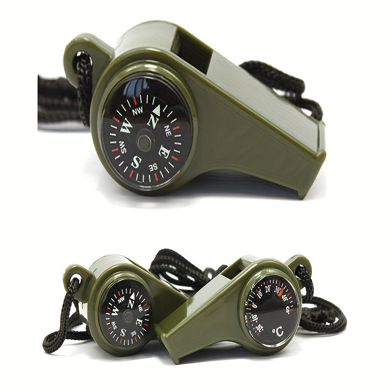 3 In 1 Multifunctional Whistle Compass Thermometers