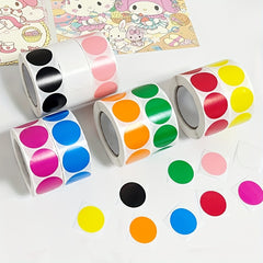 1 Inch 25mm Dot Coated Paper Label Roll 500pcs