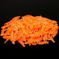 100pcs Soft Silicone Shrimp Fishing Lures Artificial Luminous Baits