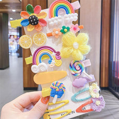 14pcs Girls Sweet Hair Clip Hair Accessories Set