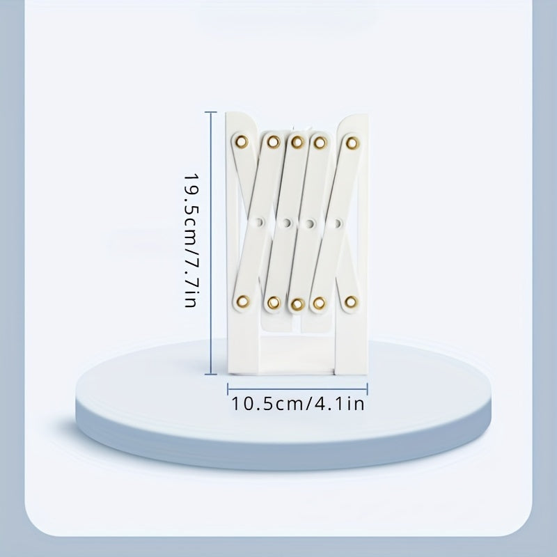 1pc Retractable Book Standing Desktop Book Storage Folding Bookshelf